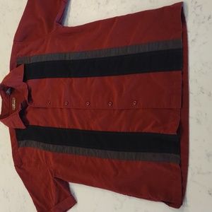 Cafe Luna Shirt M Red Black Gray